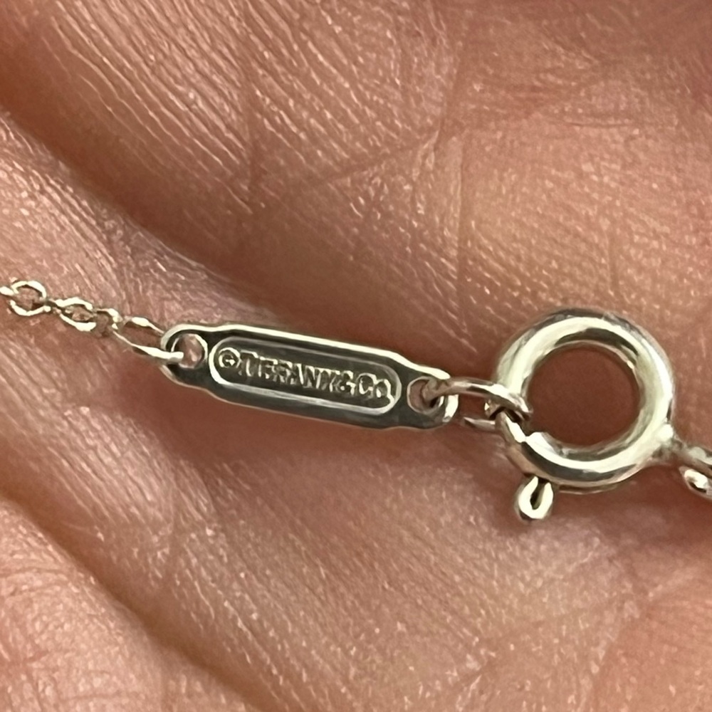 Tiffany & Co. Sterling Silver Heart Pendant x3 with 18 inch Cable Chain Necklace - Picture 9 of 10